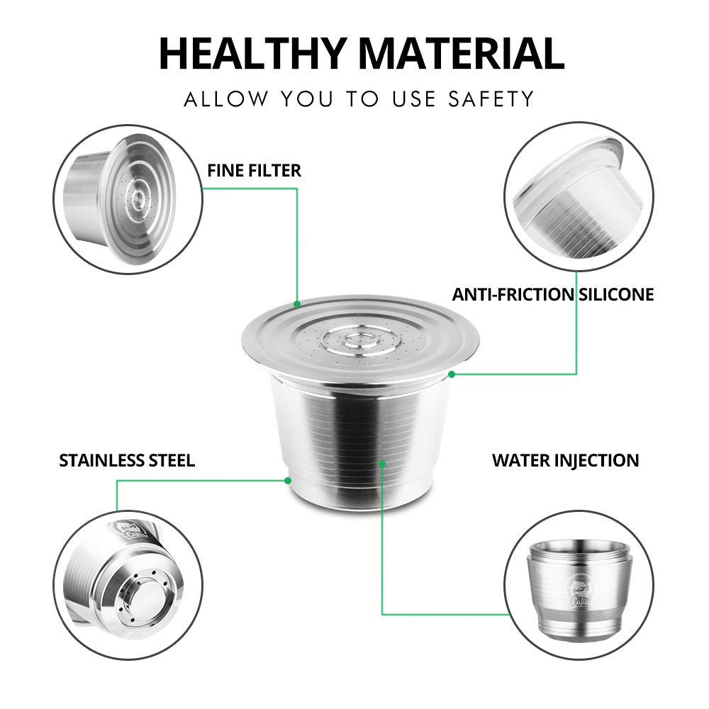 Nespresso Reusable Coffee Caps - مراجعة Coffee Equipment Espresso وسعره