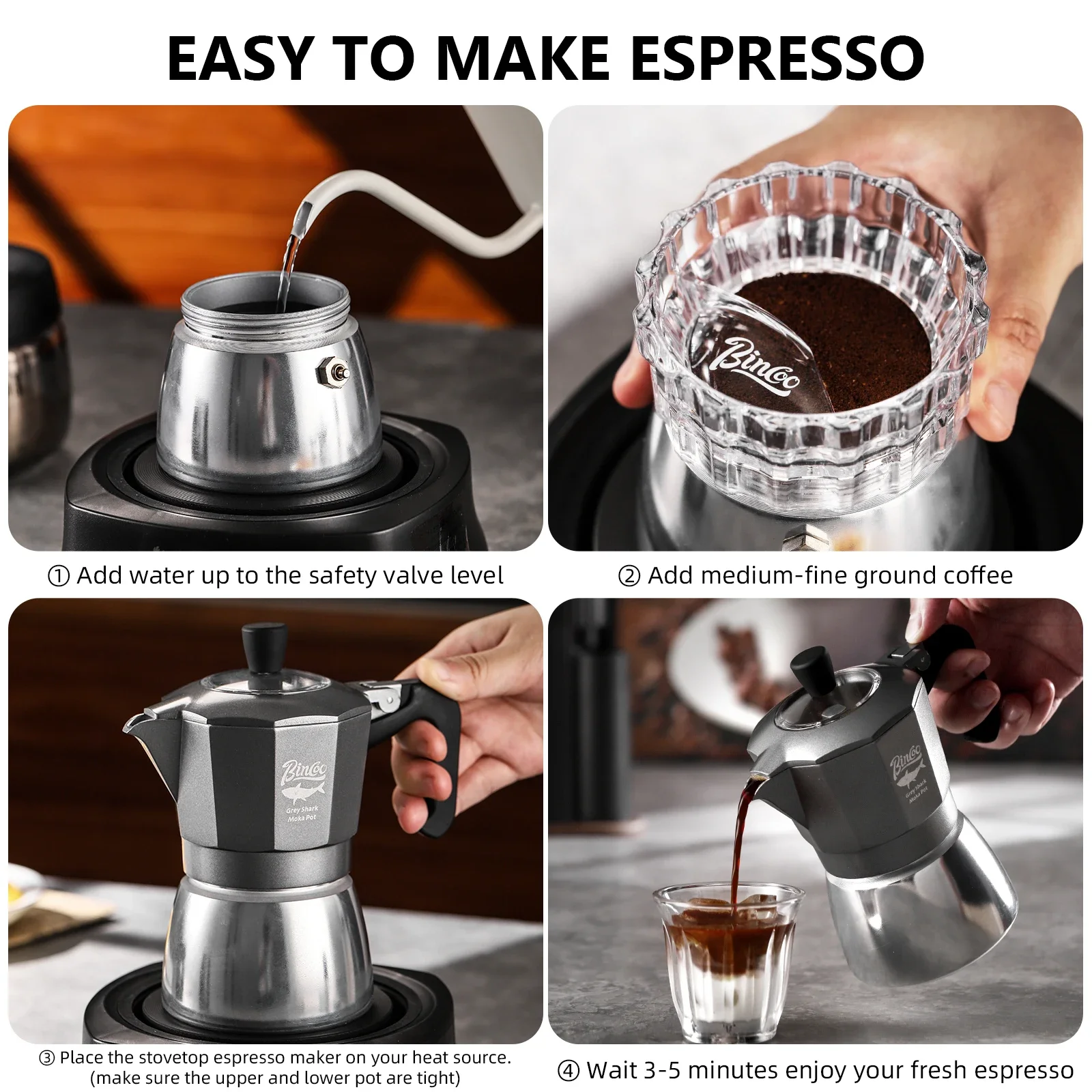 Bincoo 2 Cups Double Valve Mok - مراجعة Coffee Equipment Espresso وسعره