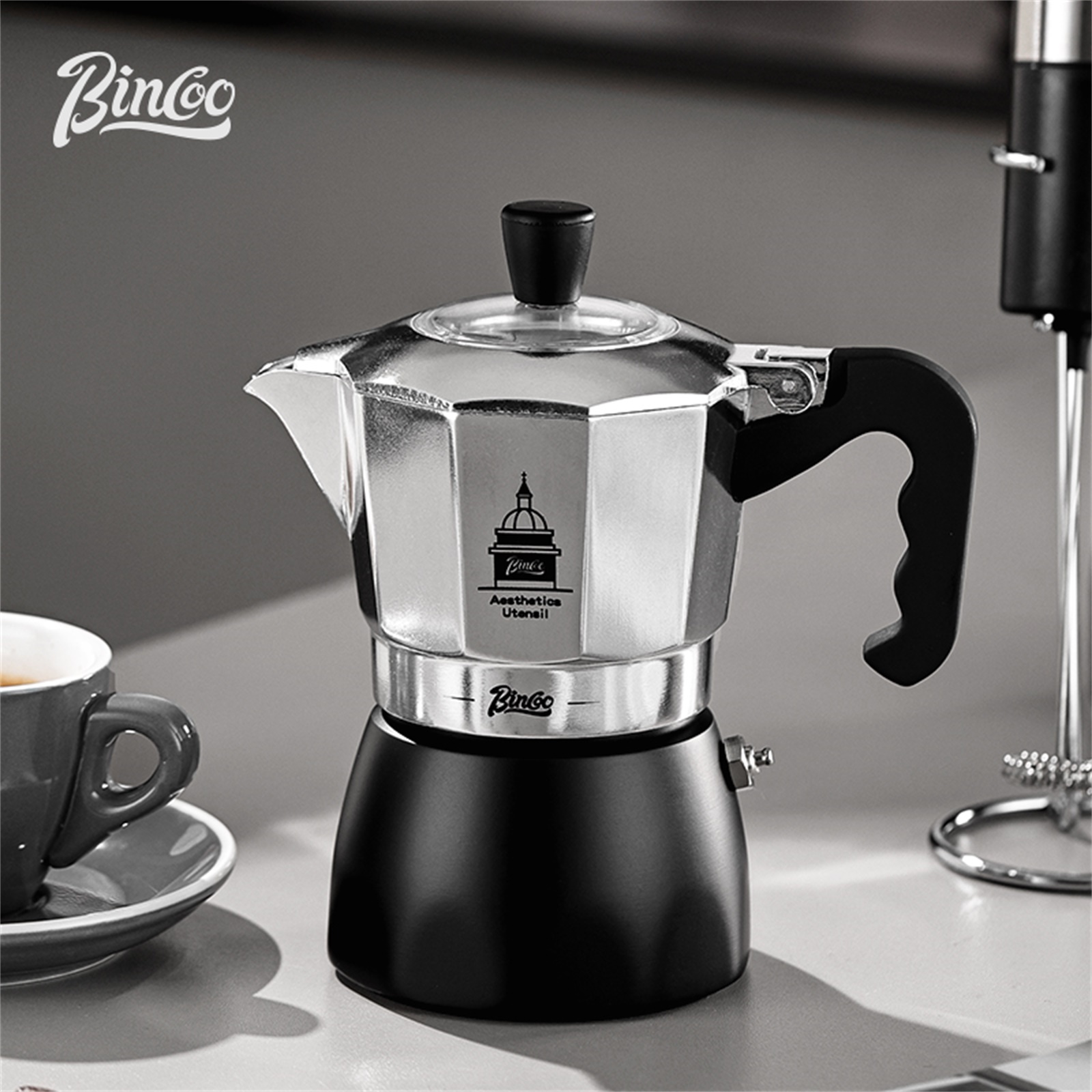BINCOO Double Valve Moka Pot，E - مراجعة Coffee Equipment Espresso وسعره
