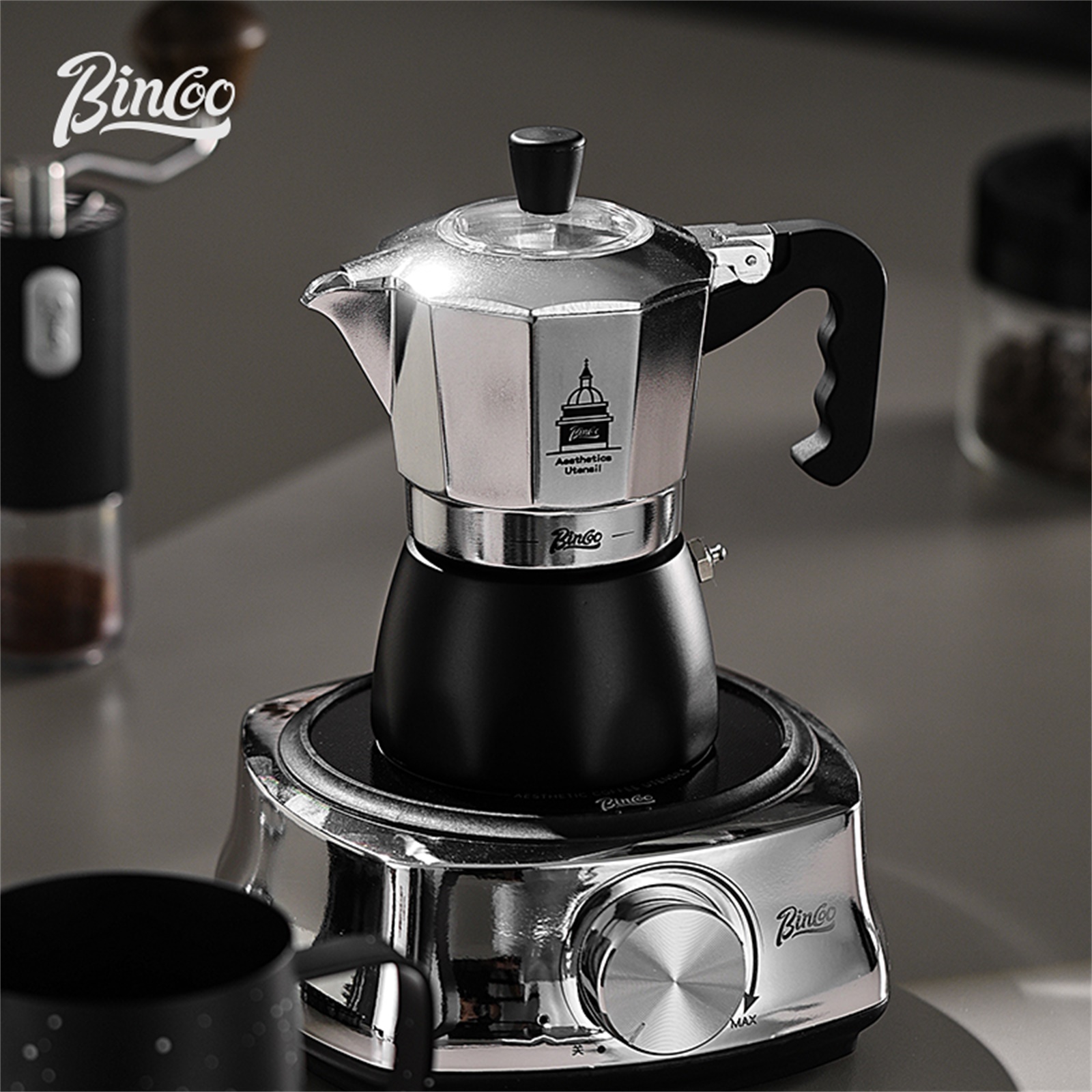 BINCOO Double Valve Moka Pot，E - مراجعة Coffee Equipment Espresso وسعره