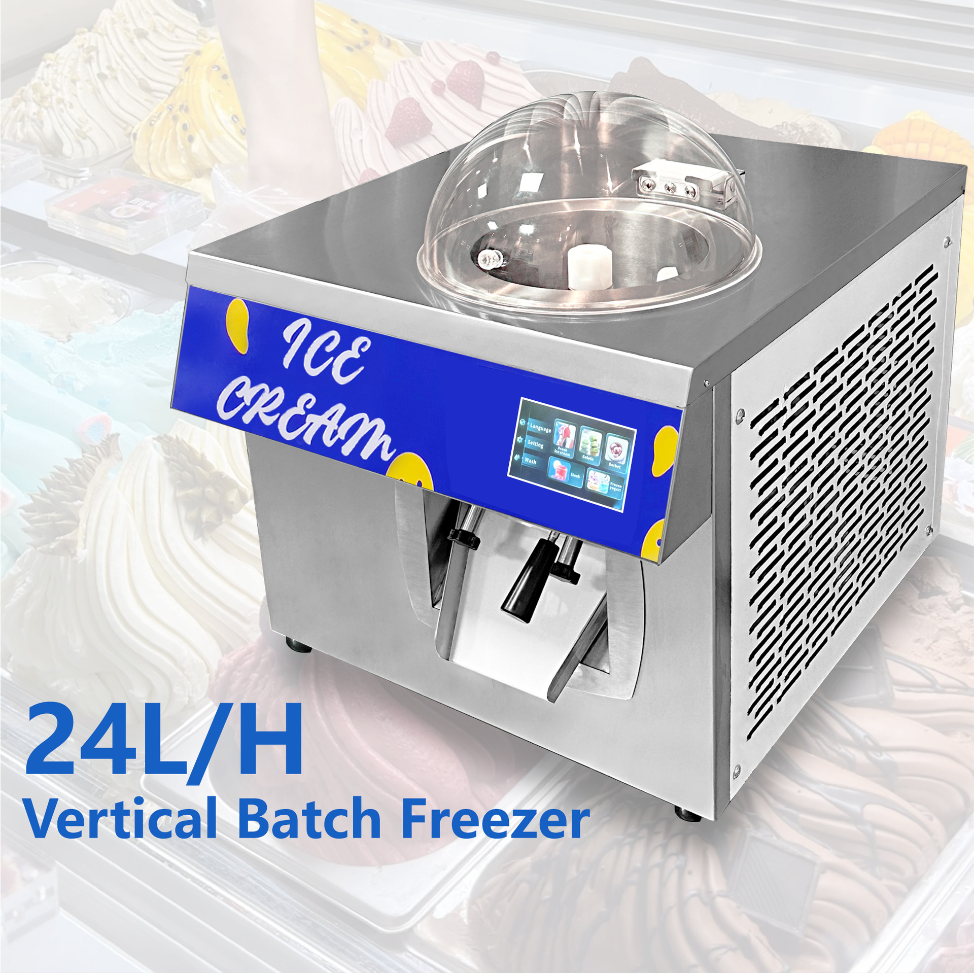 24L/H Ice Cream Machine, Coffe - مراجعة Equipment Of Coffee Shop وسعره