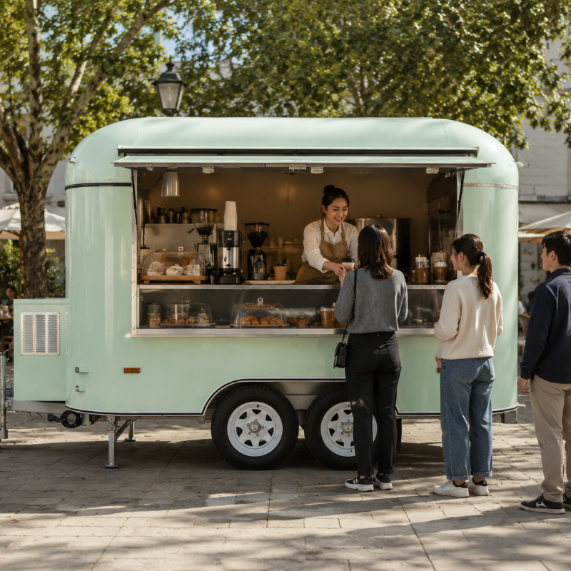 Customized Food Truck Mobile w - مراجعة Coffee Equipment Usa وسعره