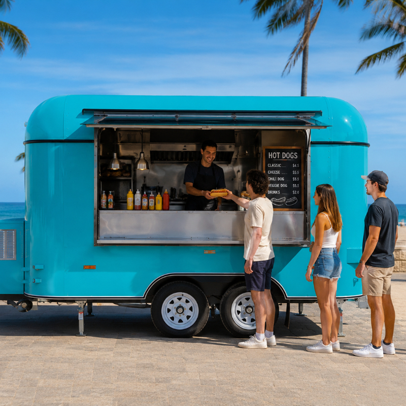 Customized Food Truck Mobile w - مراجعة Coffee Equipment Usa وسعره