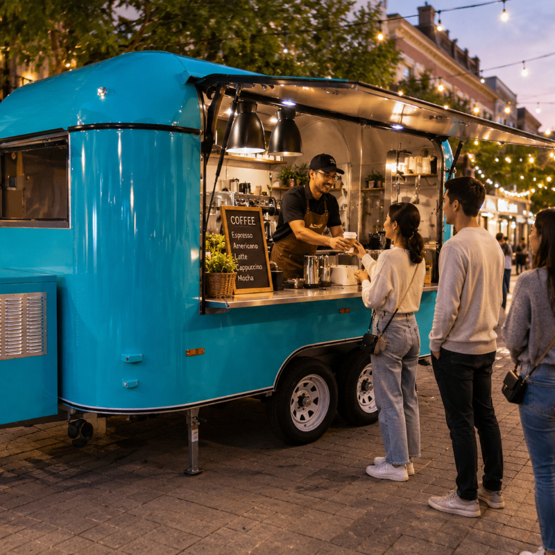 Customized Food Truck Mobile w - مراجعة Coffee Equipment Usa وسعره