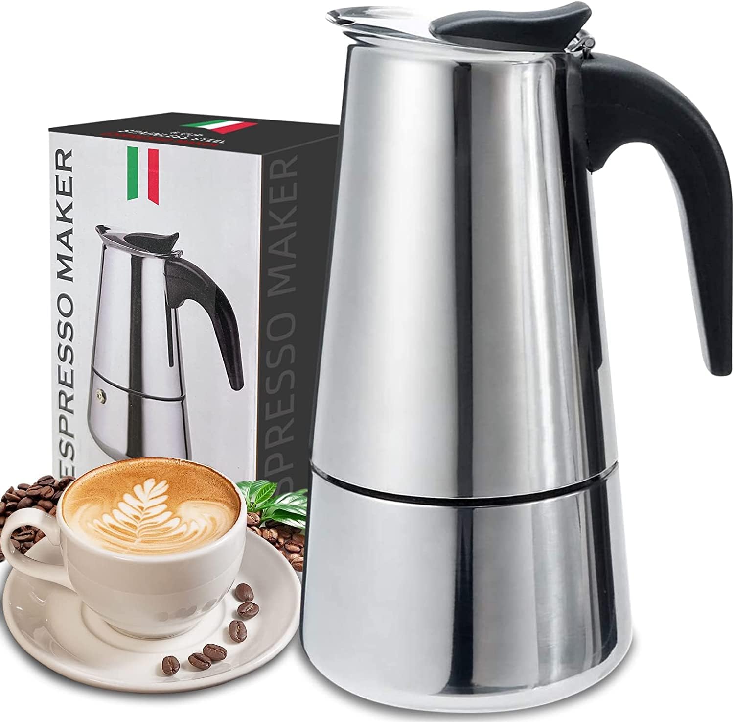 4/6/9 Cups Moka Pot Caffe Mach - مراجعة Coffee Equipment Espresso وسعره