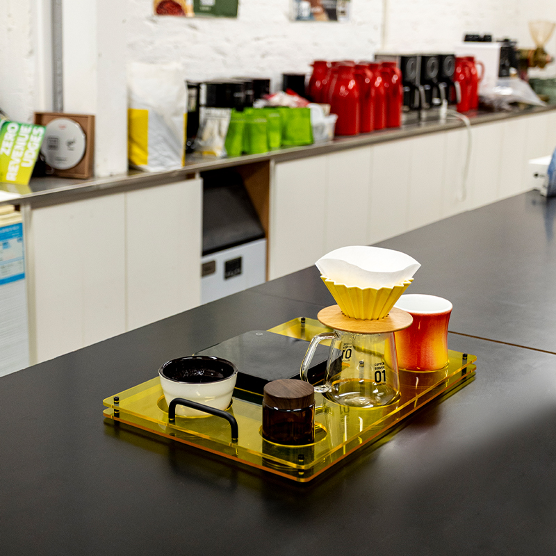 Acrylic coffee tray, used to s - مراجعة Coffee Equipment For Cafe وسعره