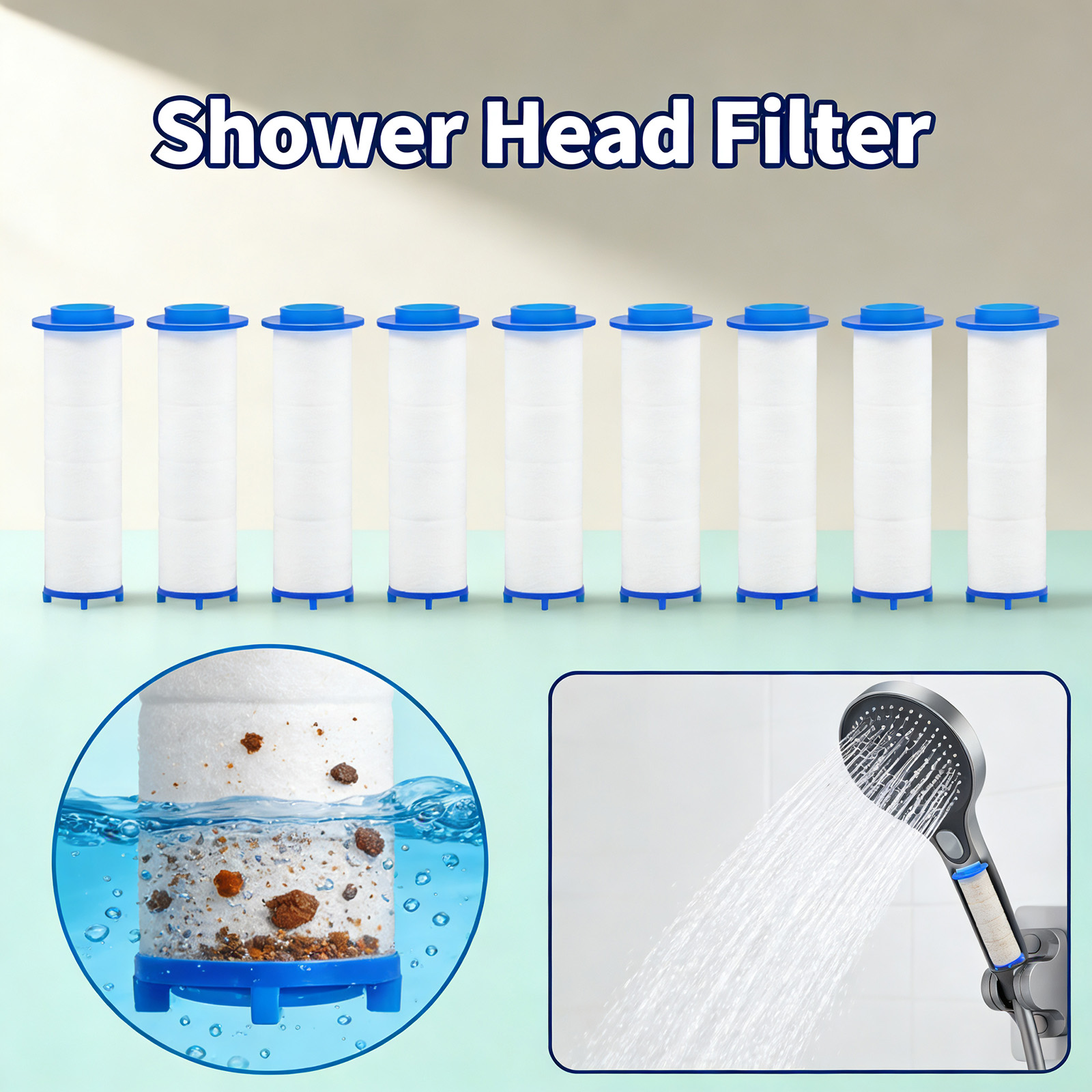20Pcs Replacement Shower Filte - مراجعة Water Filter Cartridge وسعره