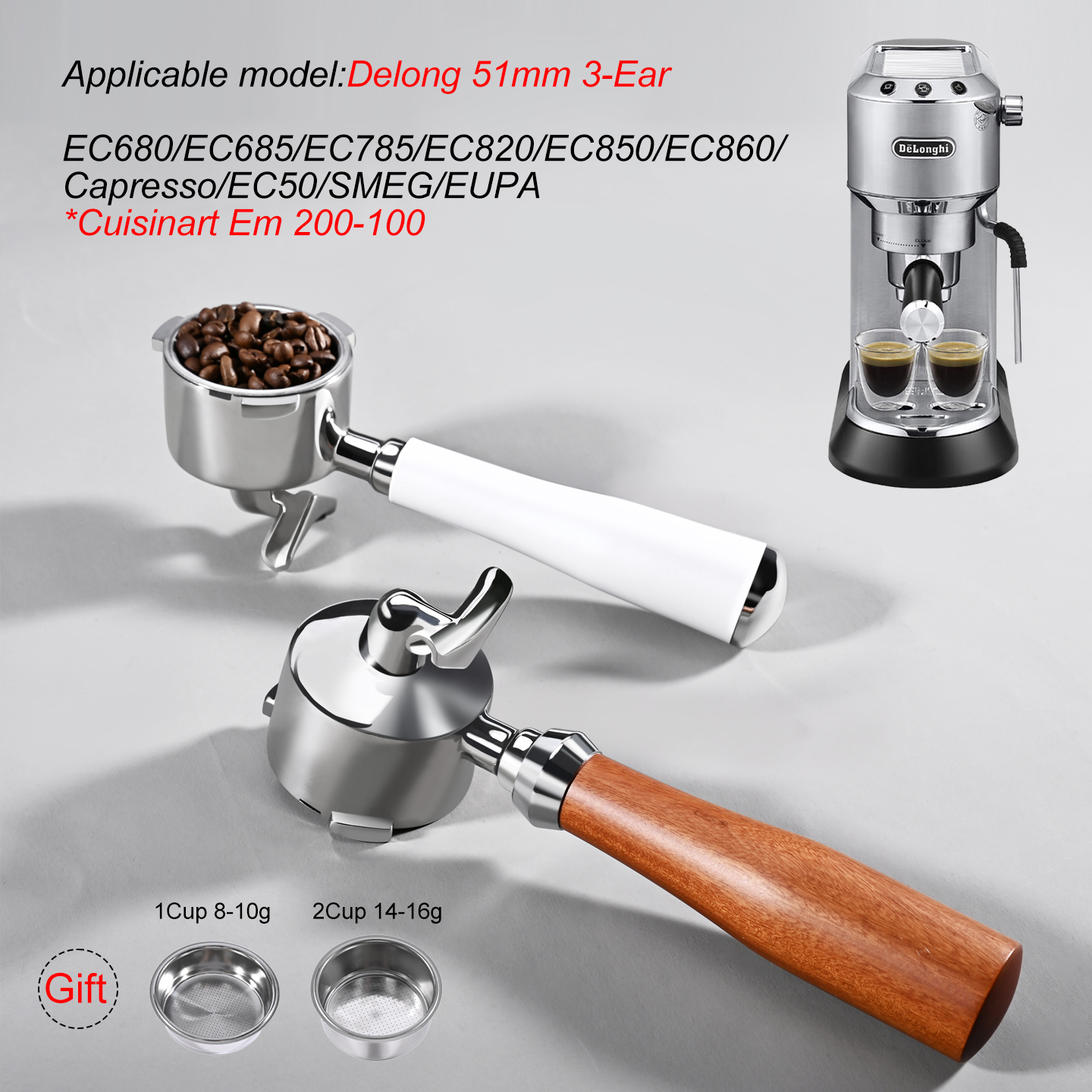 51mm Double Spout Coffee Porta - مراجعة Coffee Equipment Espresso وسعره